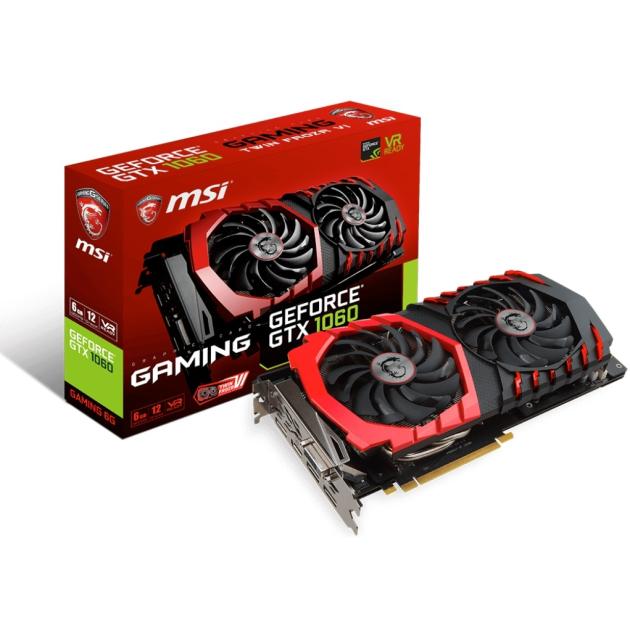 MSI NVIDIA GeForce GTX 1060 GAMING 6G 
MSI NVIDIA GeForce GTX 1060 GAMING 6G