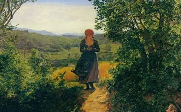 Автор необычной картины «Ожидаемая» предвидел будущее с iPhone?