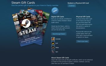 Электронные подарочные карты Steam