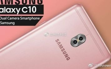 Samsung Galaxy C10 показал двойную камеру и розовый корпус