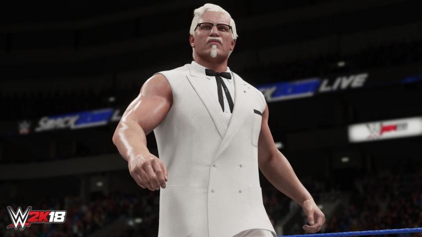 Основатель KFC Полковник Сандерс в WWE 2018...