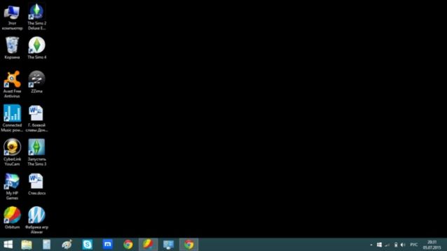 При загрузке Windows XP черный экран