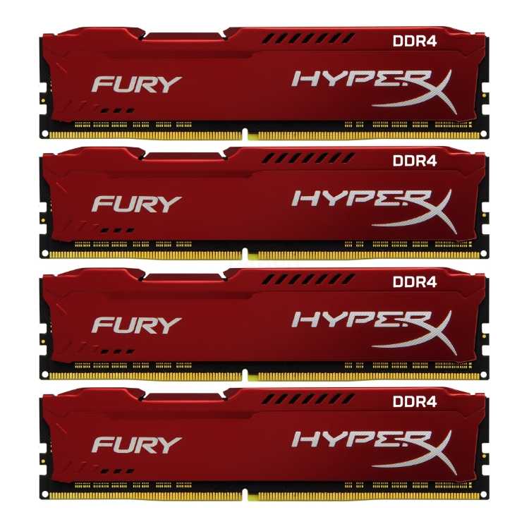 Kingston HyperX Fury HX421C14FRK4/64 DDR4, 64GB, PC4-17000, 2133, Красный
