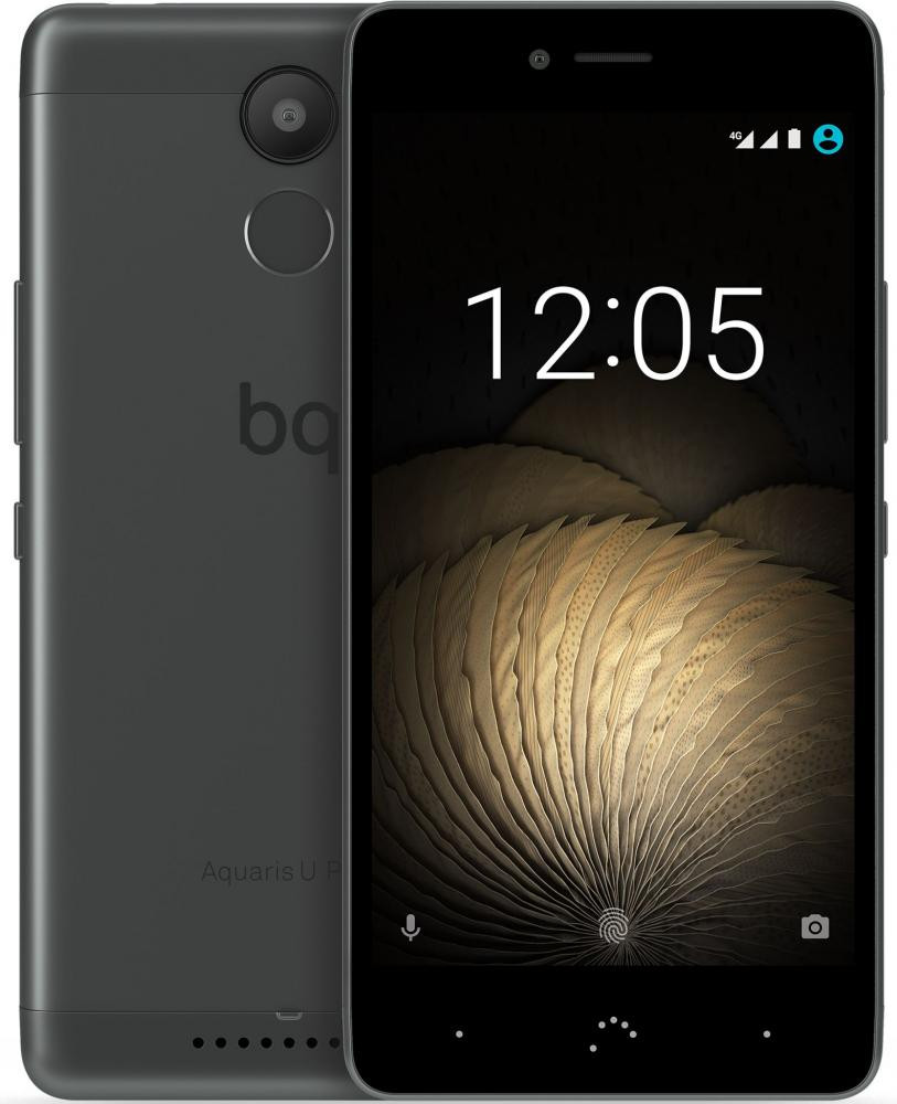 Смартфон BQ Aquaris U Plus 16Гб, Dual SIM, 4G LTE, 3G, цена телефона. Цвет  черный