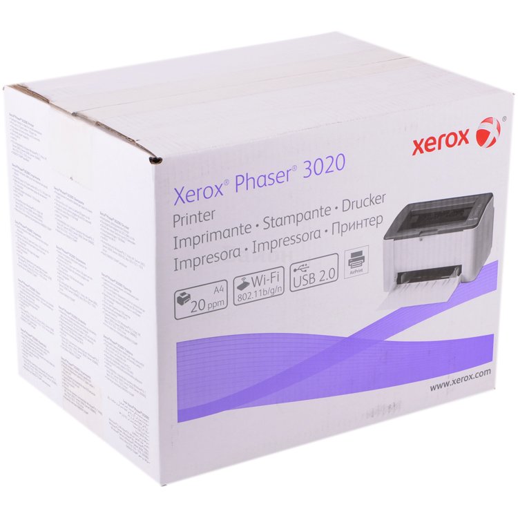 Xerox Phaser 3020BI Лазерный \ светодиодный, Черно-белая, А4