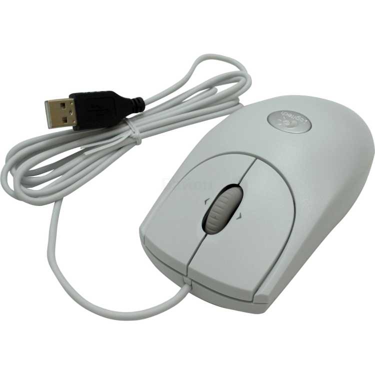 Logitech RX250 Optical Mouse Grey USB+PS/2, USB, PS/2