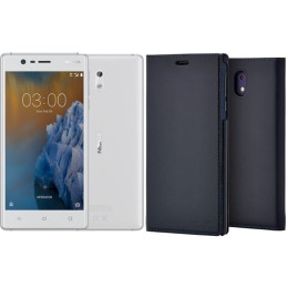 Nokia 3 Серебристый + Подарок чехол-книжка Nokia 3 Slim Flip Case