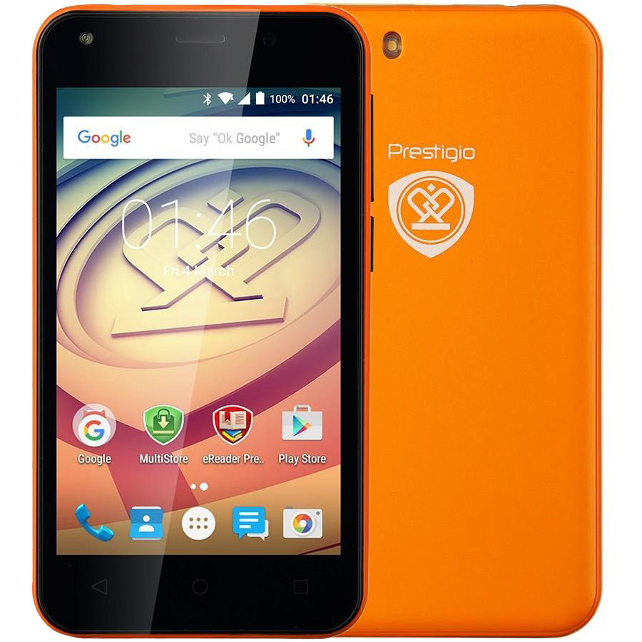 Смартфон Prestigio Wize L3, цена телефона. Цвет оранжевый