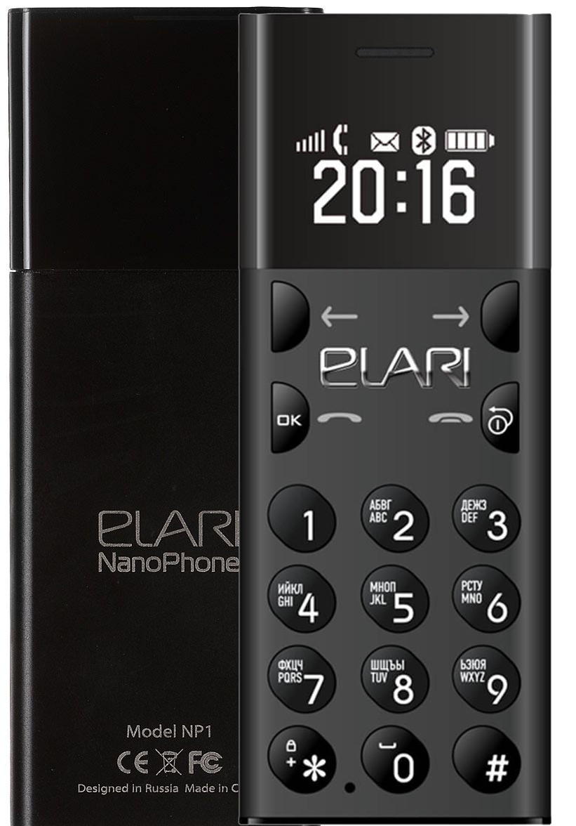 Мобильный телефон Elari NanoPhone, цена. Цвет черный