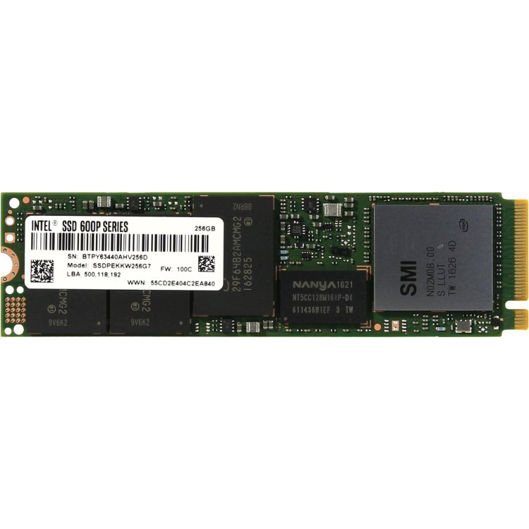 Intel 600p Series M.2, PCI-E, 256Гб