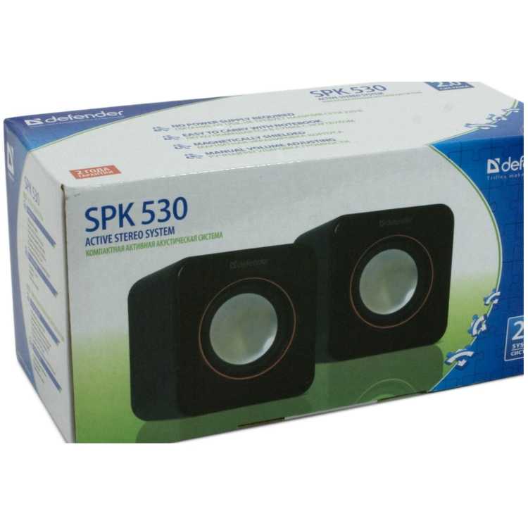 Defender SPK-530, 2.0, mini jack, Пластик