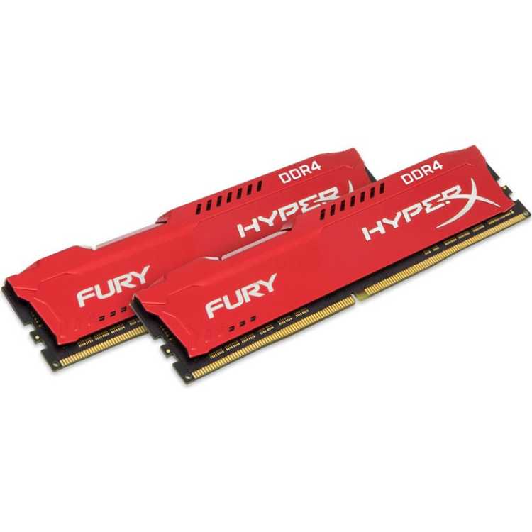 Kingston HyperX Fury HX421C14FR2K2/16 DDR4, 16Гб, PC-17000, 2133МГц, Красный