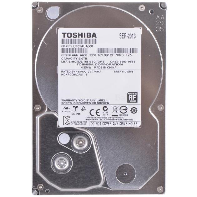 

Toshiba DT01ACA300 3072Гб, 600, 3.5" HDD