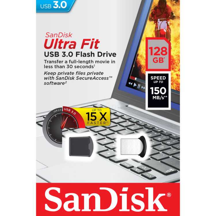 SanDisk Ultra Fit SDCZ43-128G-G46