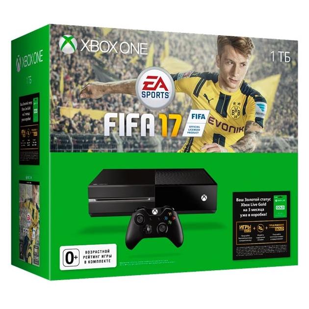 

Xbox One 1 ТБ + FIFA 17 + 3 мес. Xbox Live Gold