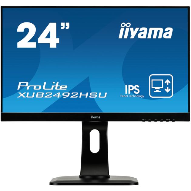 

Iiyama ProLite XUB2492HSU-B1 1920х1080пикс., 23.8", Встроенные колонки, HDMI, DisplayPort