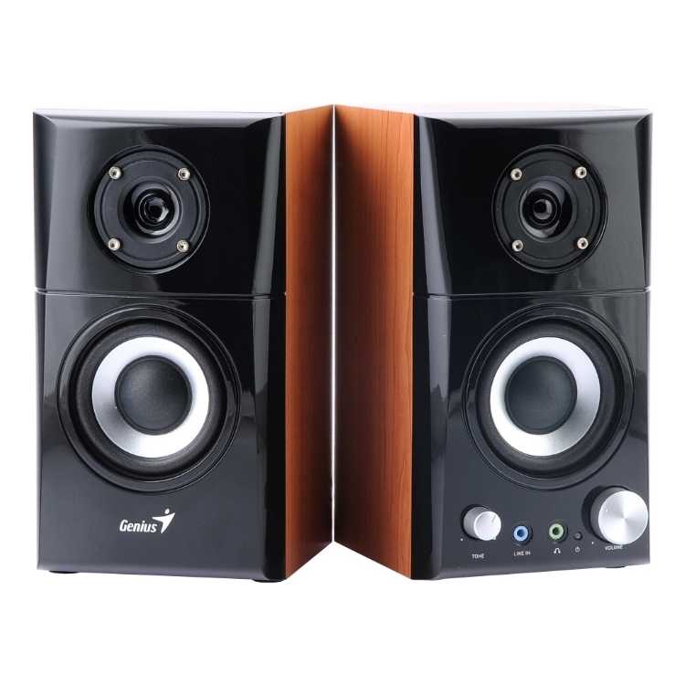 Genius SP-HF500A, 2.0, RCA, Дерево