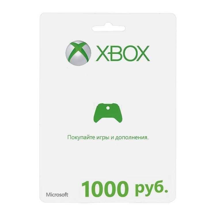 Microsoft Xbox LIVE: карта оплаты на 1000 рублей, цифровой код