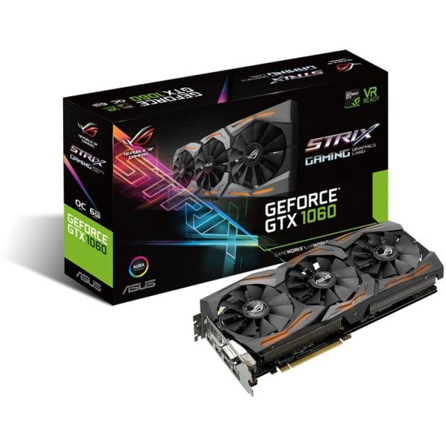 

Asus GeForce GTX 1060 1620Mhz PCI-E 3.0 6144Mb 8208Mhz 192 bit DVI 2xHDMI HDCP