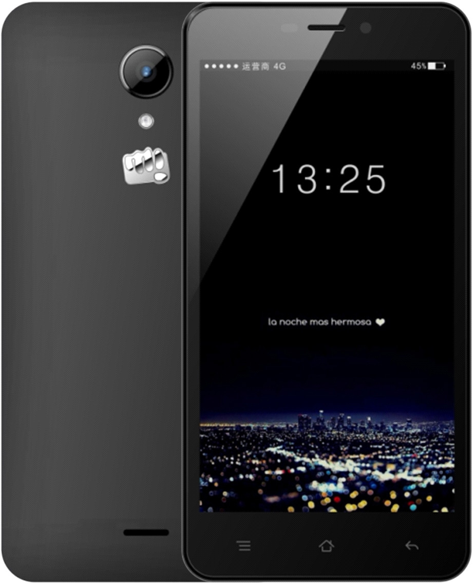 Смартфон Micromax Q480 16Гб, Dual SIM, 4G (LTE), 3G, цена телефона. Цвет  черный