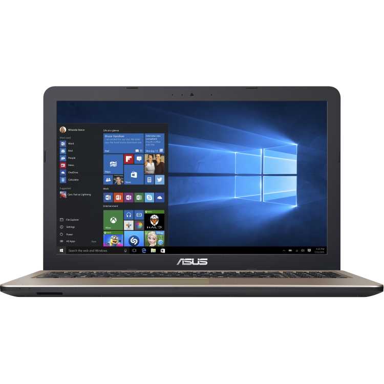 Asus VivoBook X540SC-XX040T 15.6", Intel Pentium, 1600МГц, 4Гб RAM, DVD-RW, 500Гб, Wi-Fi, Windows 10, Bluetooth