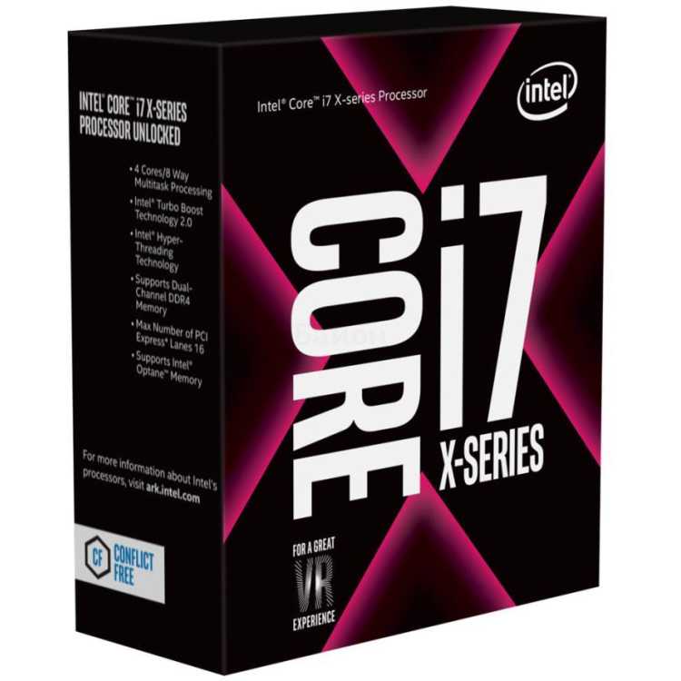 Intel Core I7-7740X Box 4 ядра, 4300МГц, Box