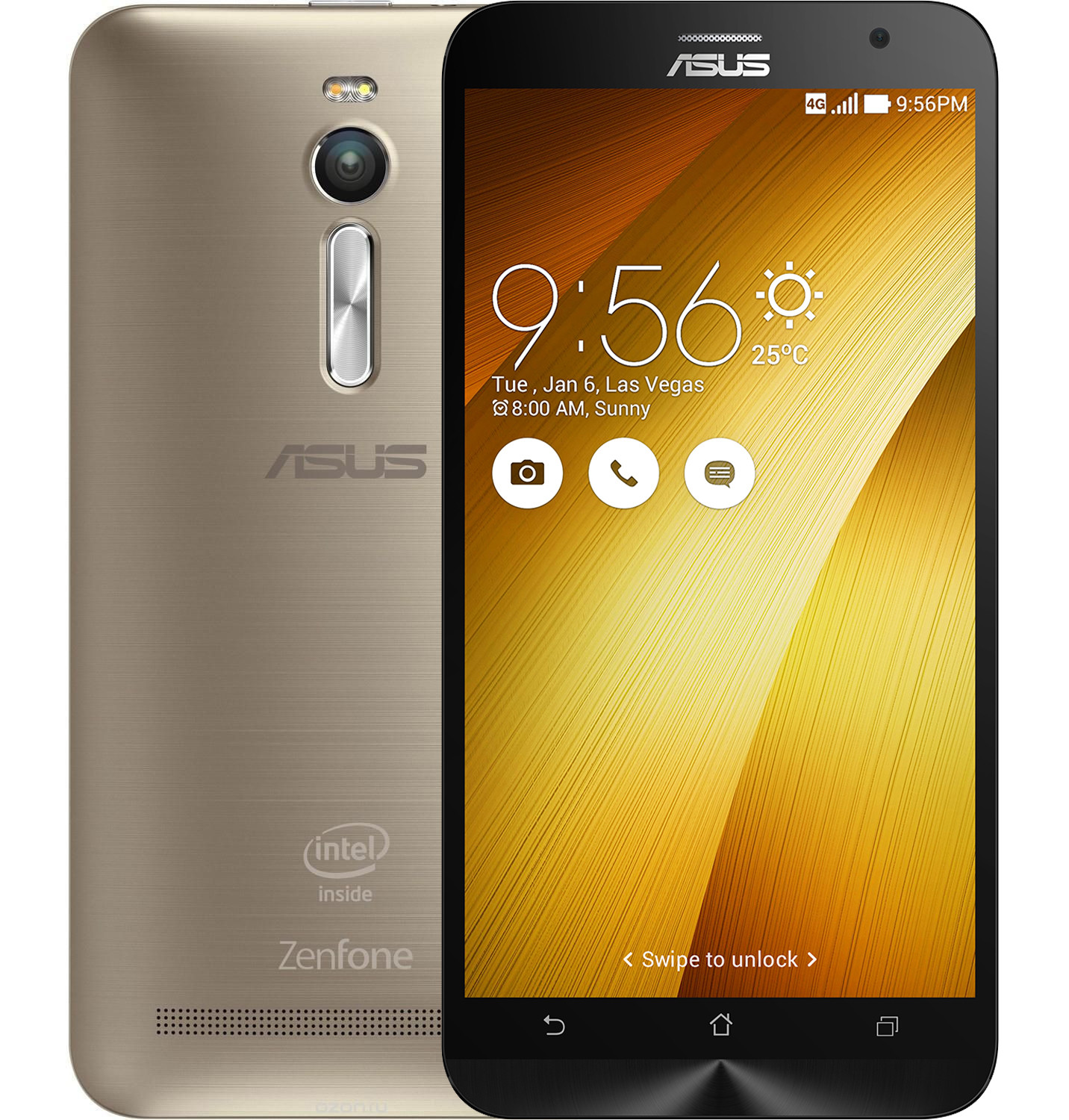 Asus ZenFone 2 ZE551ML Золотой, 4 Гб, 32 Гб, 2 SIM, 4G LTE отзывы, цена