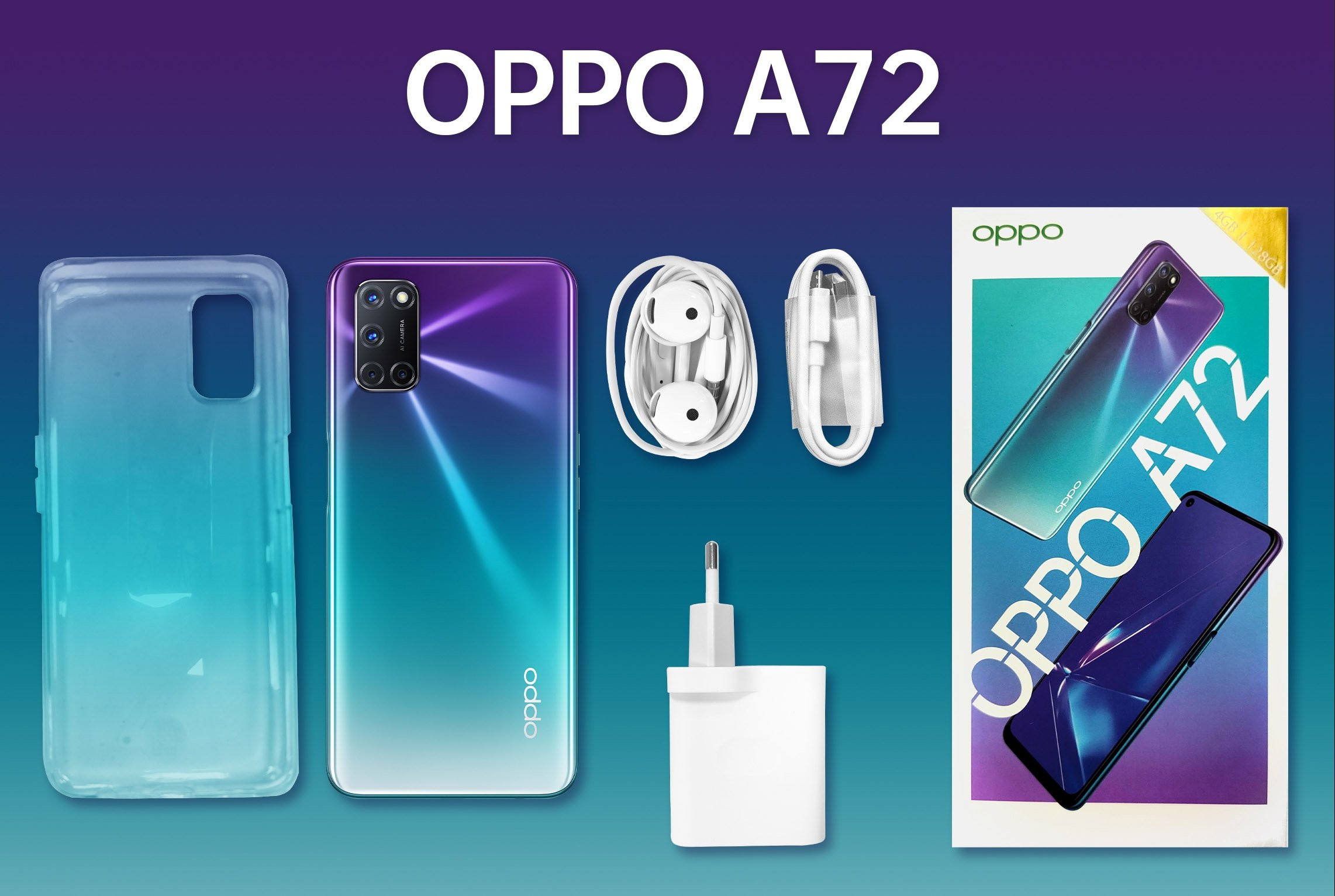 Смартфон OPPO A72 CPH2067, цена телефона. Цвет черный