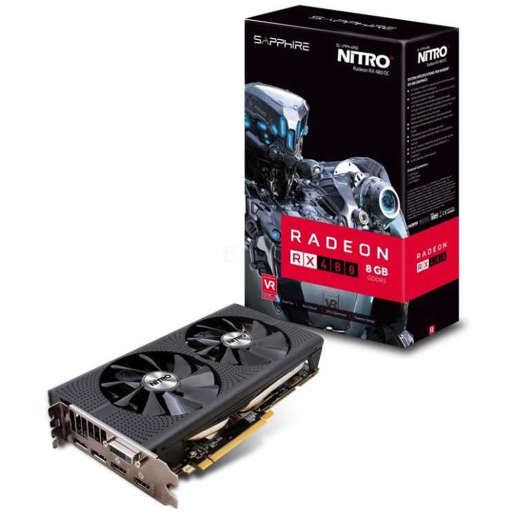 Sapphire NITRO+ RX480 PCI-E 3.0, 8192Мб