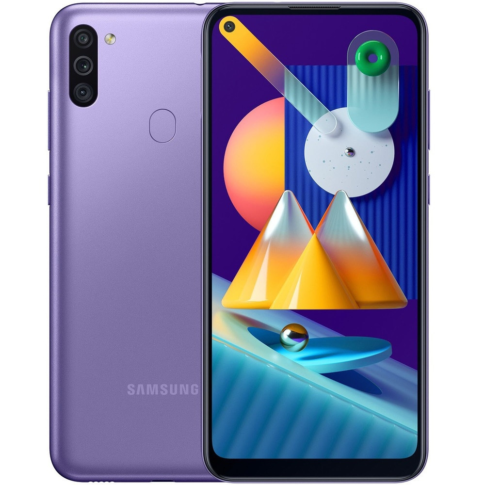 Смартфон Samsung Galaxy M11 SM-M115F 32GB, цена телефона. Цвет фиолетовый