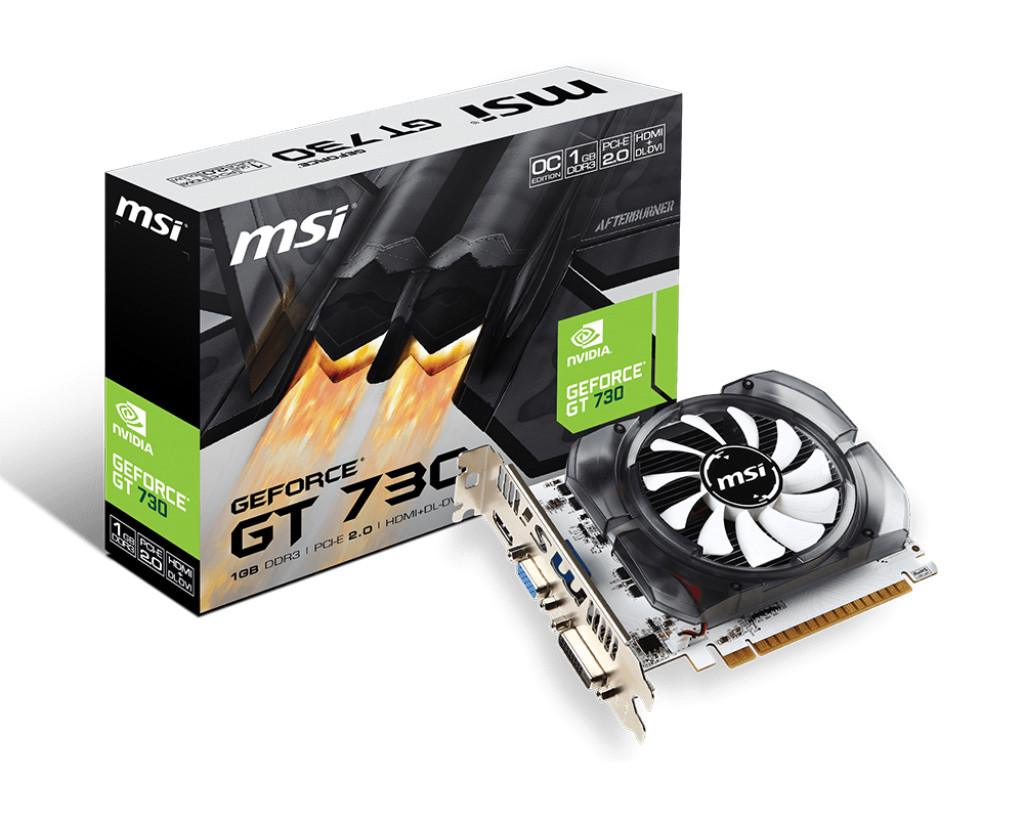 Видеокарта MSI GeForce GT 730 OC, цена. Цвет