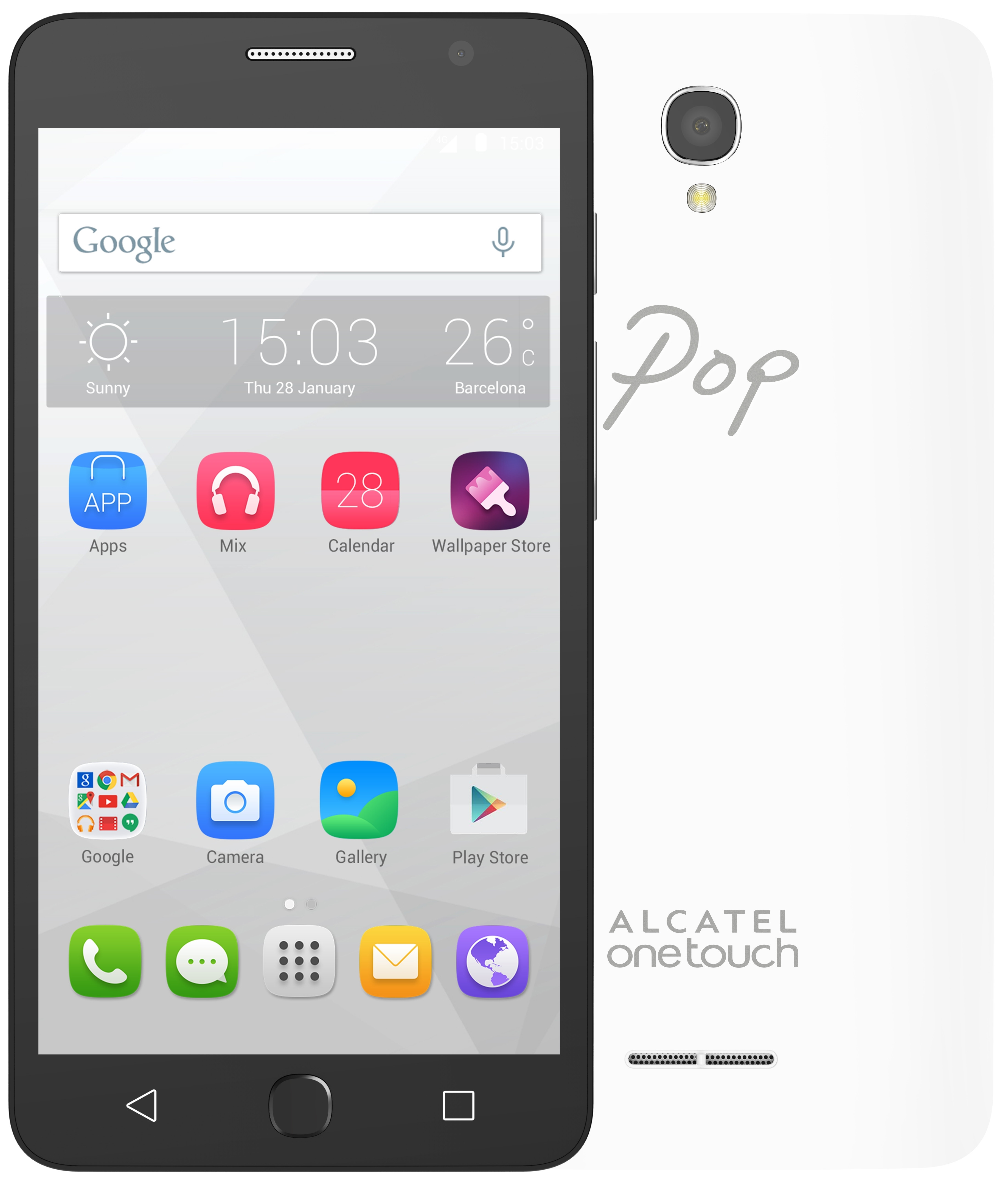 Смартфон Alcatel Pop Star 5070D, цена телефона. Цвет белый