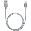 Deppa MFI lightning 8pin-USB 1.2м, Lightning, USB, Серый