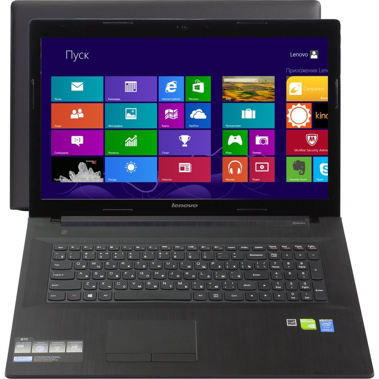 Lenovo B70-80 17.3", Intel Core i3, 1700МГц, 4Гб RAM, DVD-RW, 1Тб, Wi-Fi, Windows 8.1, Bluetooth