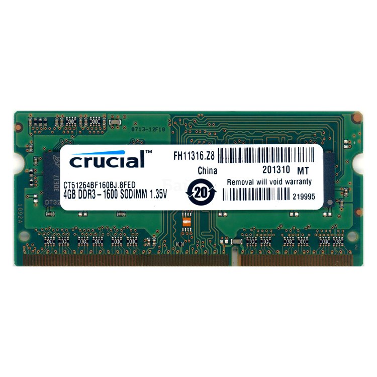 Crucial CT51264BF160BJ DDR3L, 4Гб, PC3-12800, 1600, SO-DIMM