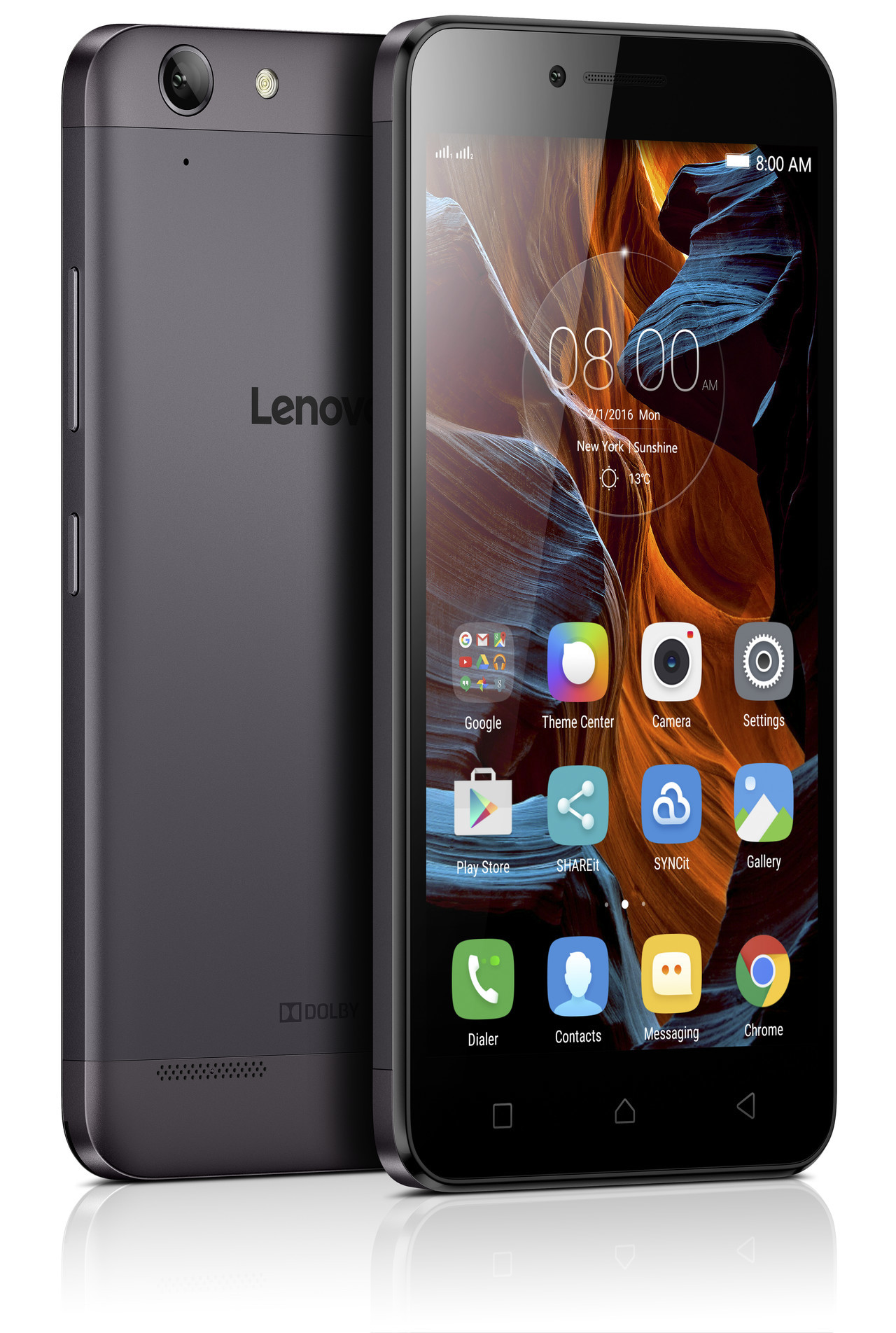 Смартфон Lenovo Vibe K5 Plus 16Гб, Серый, 2 SIM, 4G LTE, 3G, цена телефона.  Цвет темно-серый