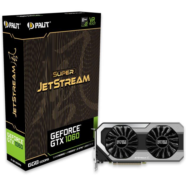 

Palit GeForce GTX 1060 SUPER JETSTREAM 6144M, GDDR5, 1620MHz , PCI-Ex16 3.0