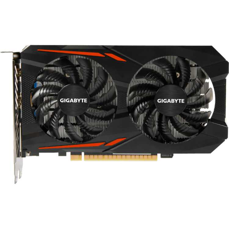 GIGABYTE GeForce GTX 1050 Ti 1316Mhz PCI-E 3.0 4096Mb 7008Mhz 128 bit DVI HDMI HDCP OC