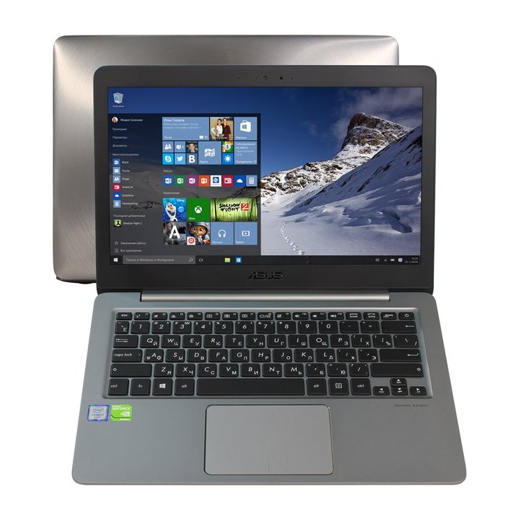 ASUS Zenbook Pro UX310UQ-FC164T 13.3", Intel Core i5 6200U, 4Гб, 500Гб+128Гб, noDVD, Bluetooth, WiFi, Серый, Windows 10 Домашняя