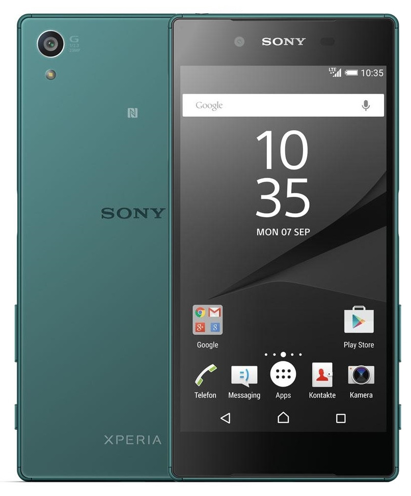 Смартфон Sony Xperia Z5, цена телефона. Цвет зеленый