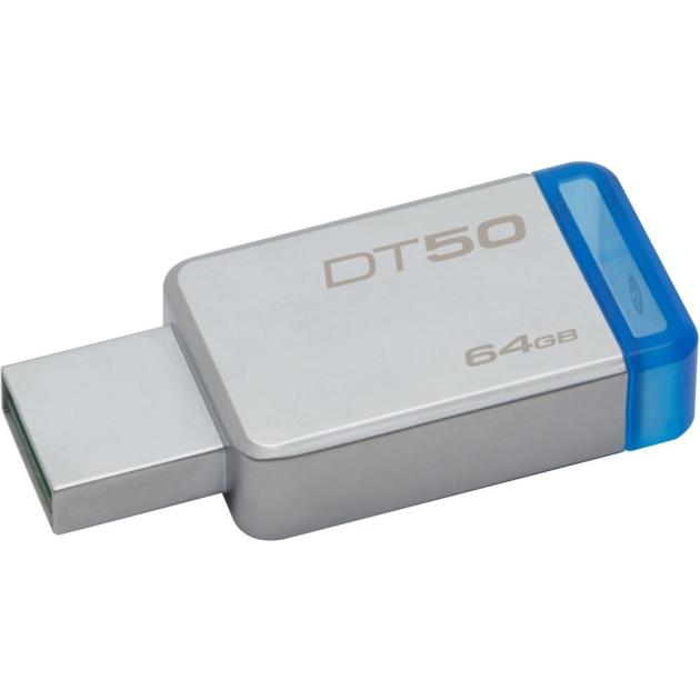 

Kingston DT50 серебристый/синий