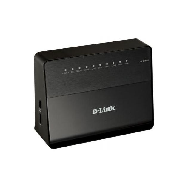 

D-Link DSL-2750U/RA/U2A/U3A Черный, 300Мбит/с, 2.4