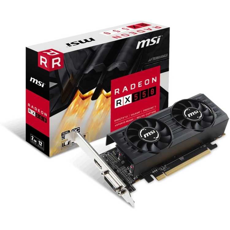 MSI Radeon RX 550 2048Мб, GDDR5, PCI-E 16x, Retail