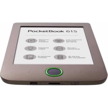 PocketBook 615 E-Ink, Коричневый, 6", Встроенная подсветка