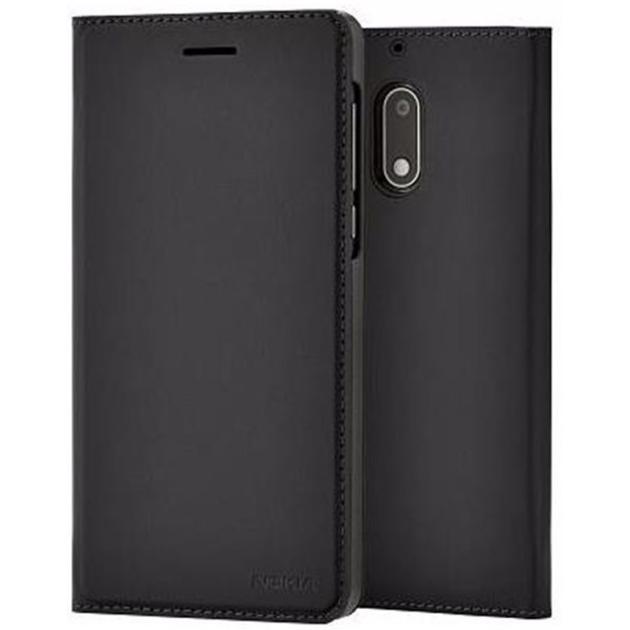 

Nokia 6 Slim Flip Case чехол-книжка, пластик, Черный