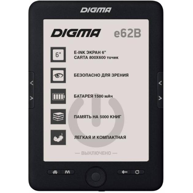 

Digma e62B E-Ink, Черный, 6"