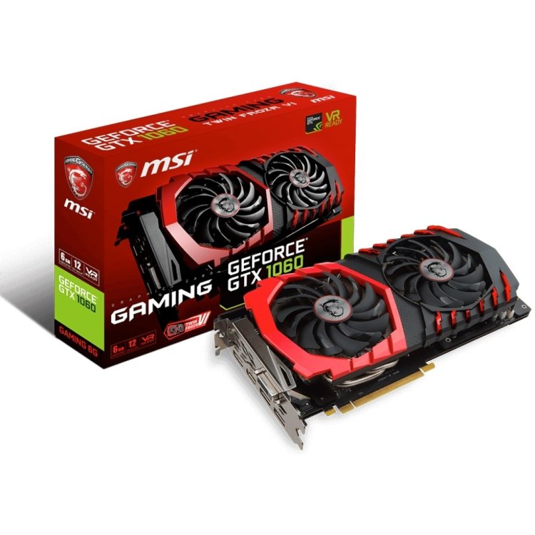 MSI GeForce GTX 1060 1594Mhz PCI-E 3.0 6144Mb 8100Mhz 192 bit DVI HDMI HDCP