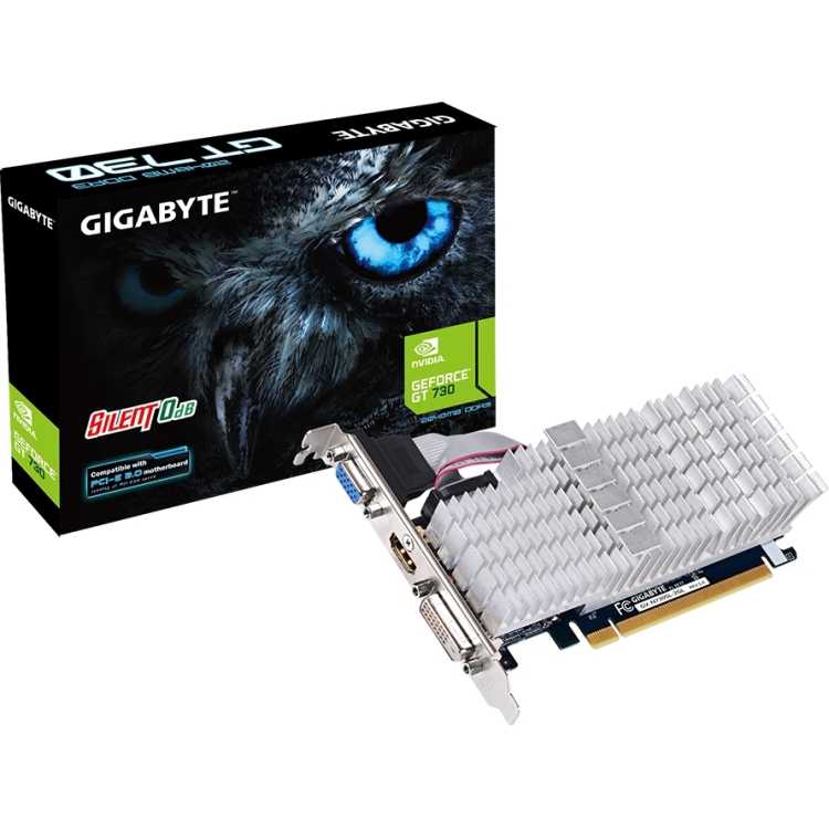 Gigabyte GeForce GT 730 2048Мб, DDR3, 902MHz, GV-N730SL-2GL