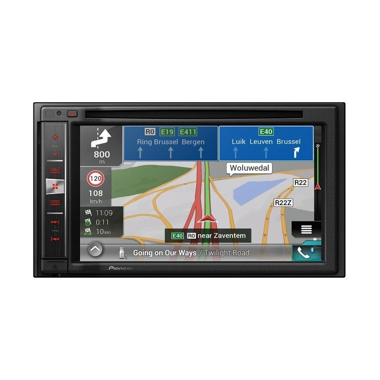 Pioneer AVIC-F980BT 2 DIN, красная подсветка