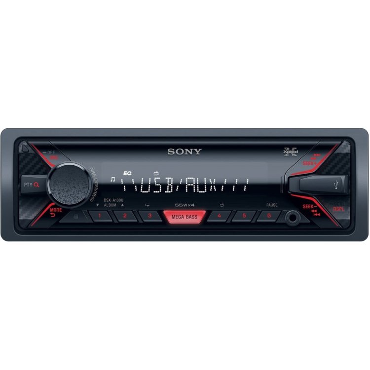 Автомагнитола Sony DSX-A100U 1 DIN, красная подсветка